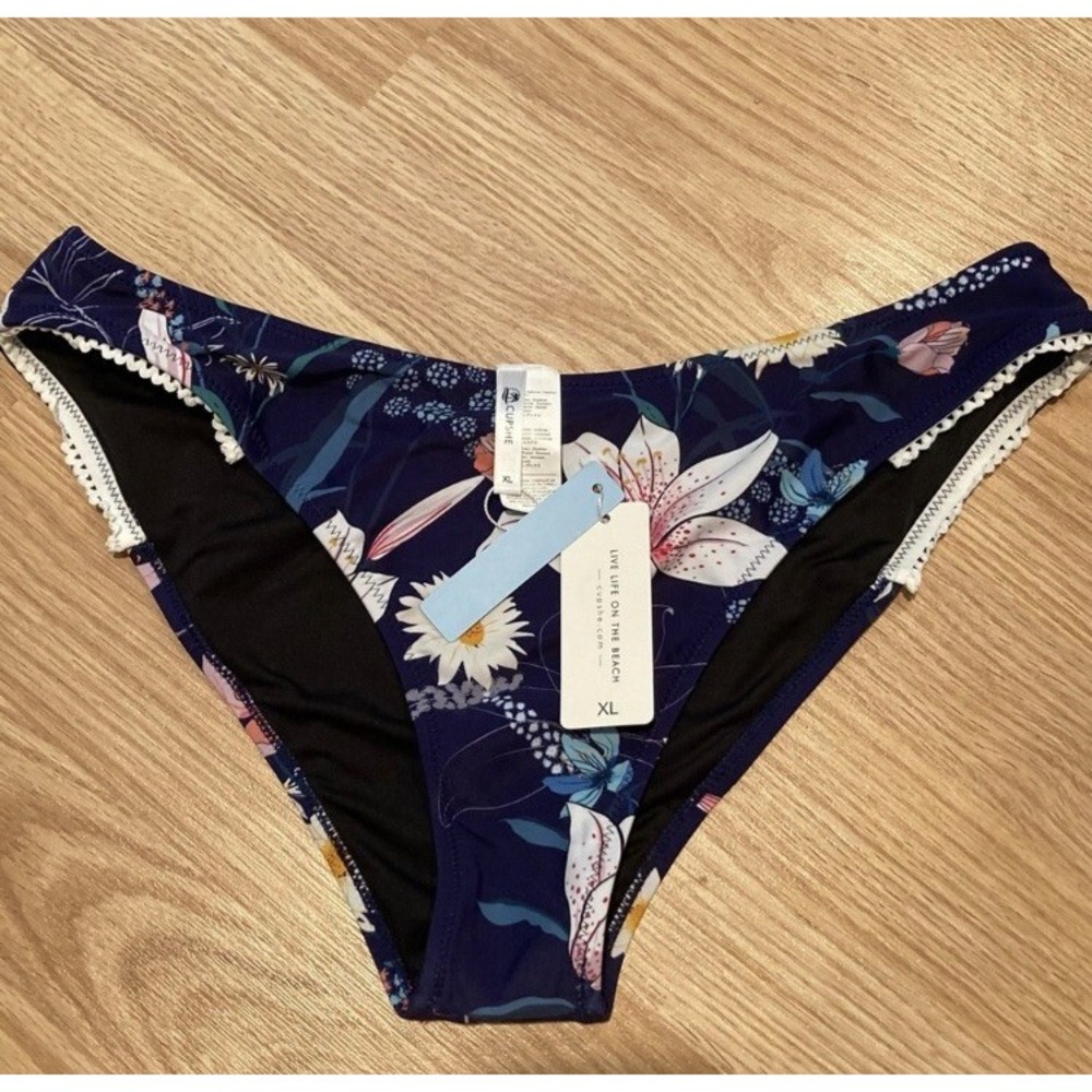 NWT Cupshe floral bikini‎ bottoms XL